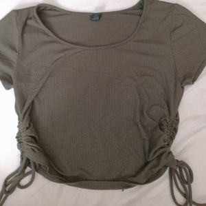 A green crop top